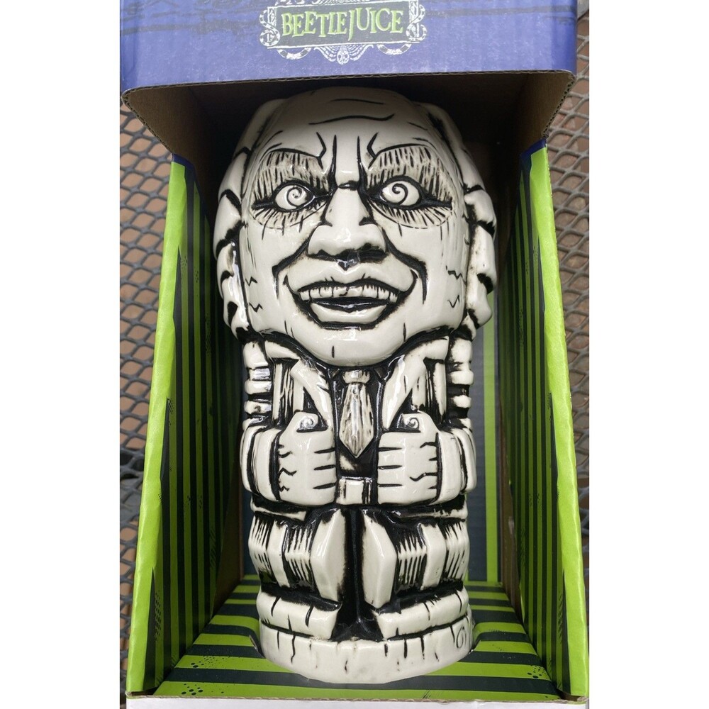BEETLEJUICE Geeki Tikis Horror TIKI style Ceramic 21 oz collectible Mug cup NIB